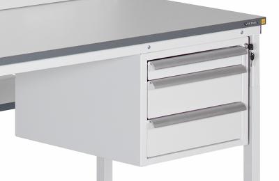 Drawer Unit 3 Drawers Alliance Workbenches ESD Products - AL-TP-01P-SHA-TEC-7035